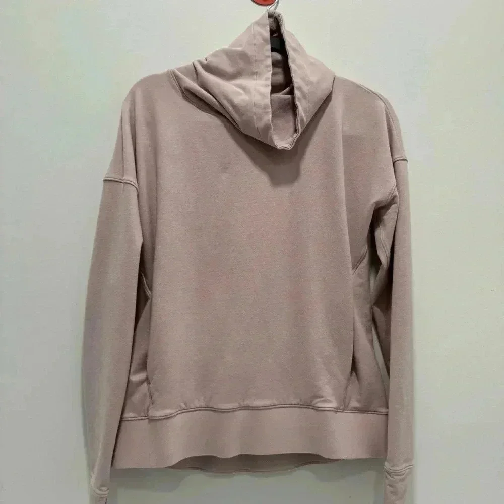 Lululemon Go Forward Blush Pink Pullover‎ Turtleneck Sweatshirt Size 8